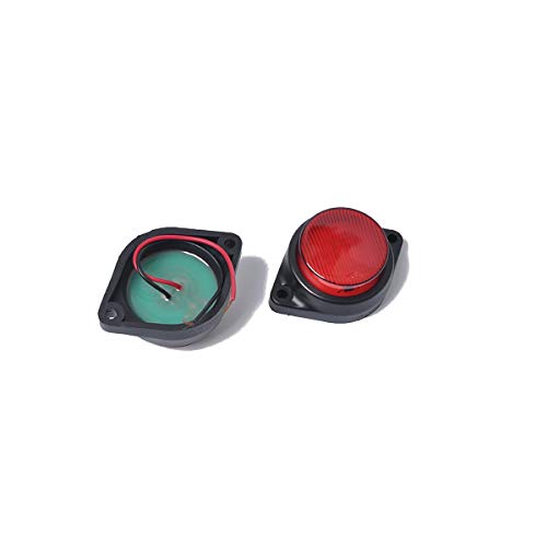 Quaanti 2PC 6LED Car Side Marker Lights Truck Clearance Lights Round Lamp for Automobiles Truck Trailer 12-24V Red (Red) - Thumbnail 4