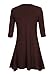 Urban CoCo Women's Half Sleeve Flare Hem Tunic Tops Loose Comfy T Shirts (2XL, Rum Raisin)