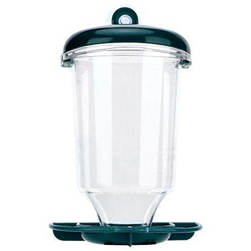 idalinya Bird Feeder Food Automatic Bird Feeder Food Feeding Parrot Pet Dispenser Cage with Double Rod