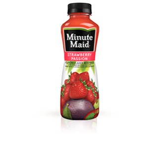 Minute maid juices to go strawberry Passion flavored Juice Beverage 15.2floz (025000048906)