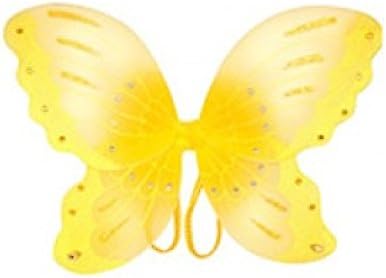 Pink Butterfly Costume Dress-up Wings (YELLOW BUTTERFLY WAND)