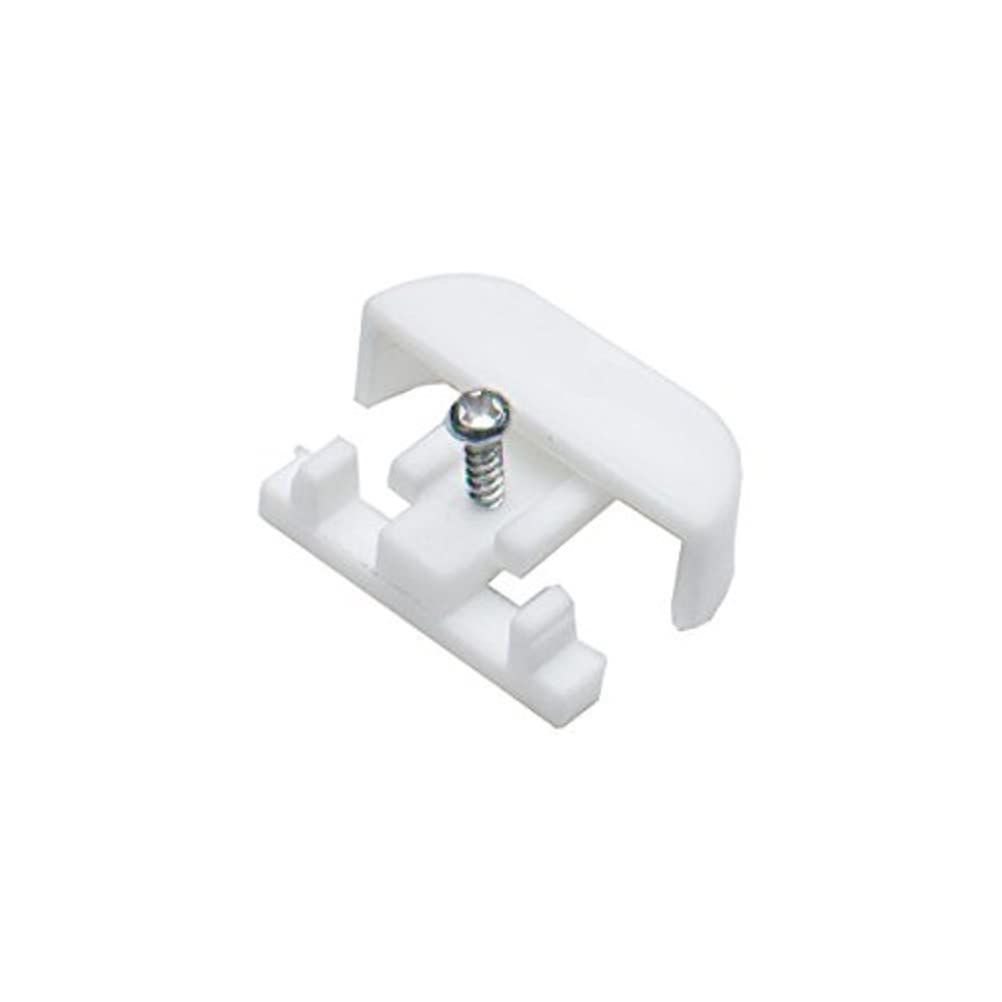 Merriway BH03636 (60 Pcs) Curtain Track Rail Stop Ends to Fit Harrison Drape Crest Track White - Pack of 60 Pieces