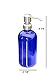 Imperfect Cobalt Blue Soap Dispenser with Stainless Metal Pump and Non Slip Coaster - Blue 16 ounce Glass Lotion Bottle