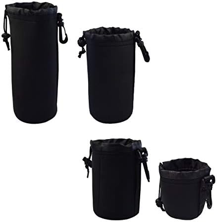 Lystaii 4 Pack Camera Lens Pouch Thick Protective Bags for Sony Canon Nikon Camera Lens