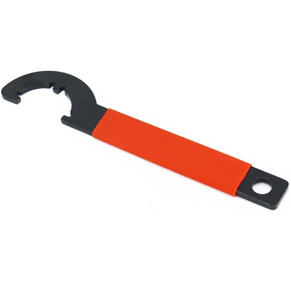 MEIYITIANNVSHEN Spanner Wrench Non-Slip Soft Rubber Spanner Non-Slip Handle Collet Chuck Wrench Spanner for Lathe Clamping Nut with Red Non-Slip Handle