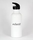 #sherif - Funny Hashtag 20oz White Water Bottle