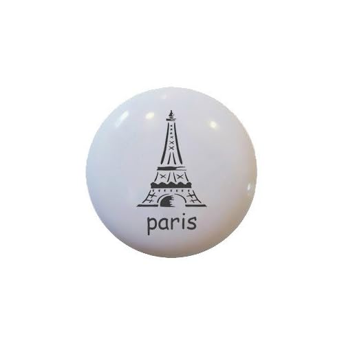 Durable Service Paris Eiffel Tower Ceramic Knobs Pulls Kitchen