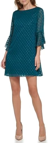 jessica howard three quarter sleeve a line dress Jessica Howard Women's 3/4-Sleeve A-Line Dress - Brown Multi