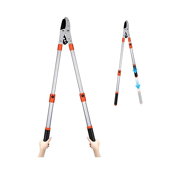upstartech Astschere Teleskop, Astschneider für Zweige mit 45mm Durchmesser Gartengeräte, Verstellbare Griffen, Tote…