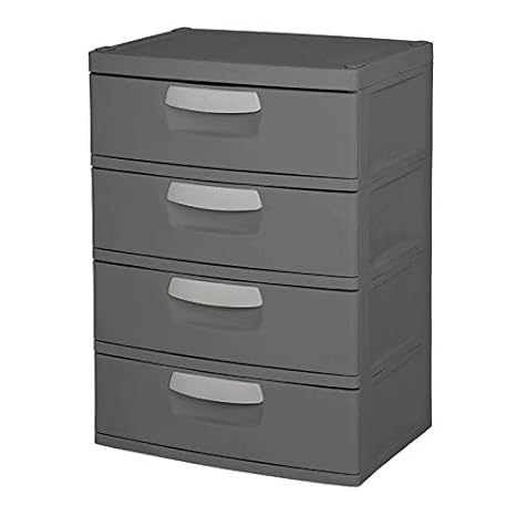 Amazon Com Sterilite 4 Drawer Heavy Duty Storage Unit Grey Beauty
