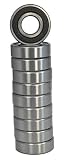 QBBC R4-2RS (1/4"x5/8"x0.196") C3 EMQ Premium Sealed Radial Ball Bearing 10 Pack