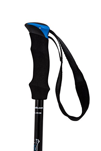 York Nordic Shorter Travel Folding Walking Poles - Hiking Style Grips 15 in with Carrying Bag for People 5ft 4in and Under