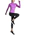Women Quarter Zip Pullover Athletic Activewear with Thumb Holes Long Sleeve Running Top Purple XS
