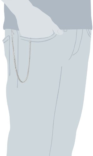 Charles-Hubert, Paris 3547-W Chrome Finish Pocket Watch Chain