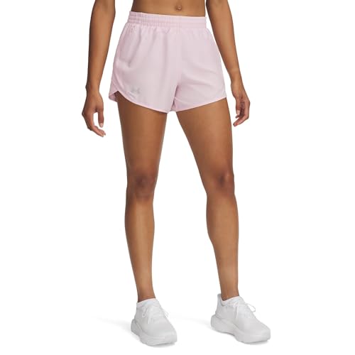 Under Armour Womens Fly by Shorts, (647) Prime Pink/Prime Pink/Reflective, X-La…