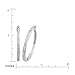 Amazon Collection Sterling Silver Cubic Zirconia Channel Set Hoop Earrings