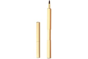 LIASUN Exquisite Professional Lip Brush Applicators-Retractable Lipstick Brushes- Lipstick Gloss Makeup Brush Tool For Women and Girls (Bright Gold)