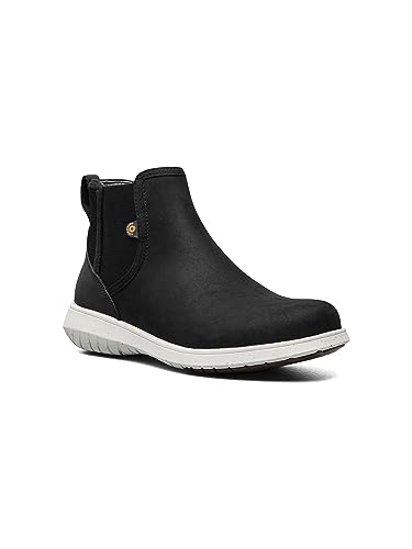 BOGS JUNIPER CHELSEA II WOMEN’S WATERPROOF CASUAL BOOTS, BLACK, 6 M