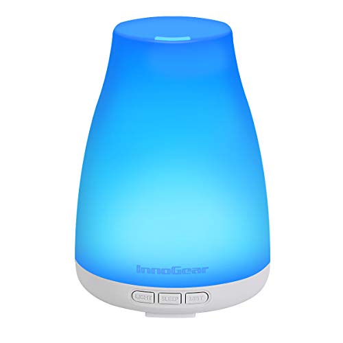 InnoGear 3rd Version Essential Oil Diffuser Super Quiet Aromatherapy Diffuser Ultrasonic Cool Mist Humidifier with Sleep Mode, Waterless Auto-Off for Home Office Bedroom Room
