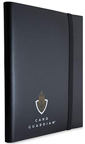 Card Guardian - 9 Pocket Black Trading Card Album 360 Side Loading Pocket Binder for Trading Card Games TCG