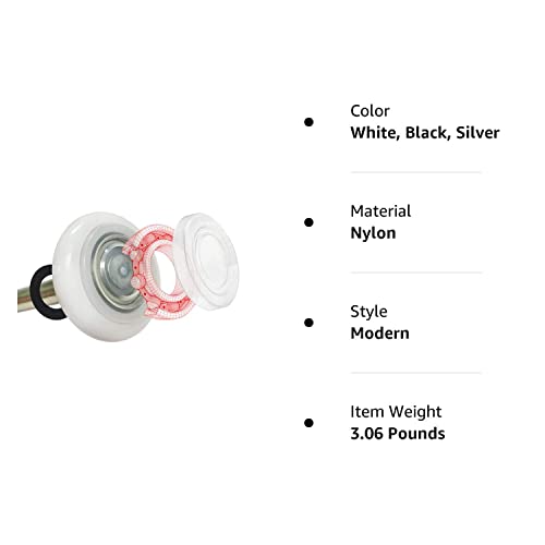 DURALIFT UltraLife MAX 2" Sealed 6200ZZ Bearing Nylon Garage Door Roller, 4" Stem, Pack of 10