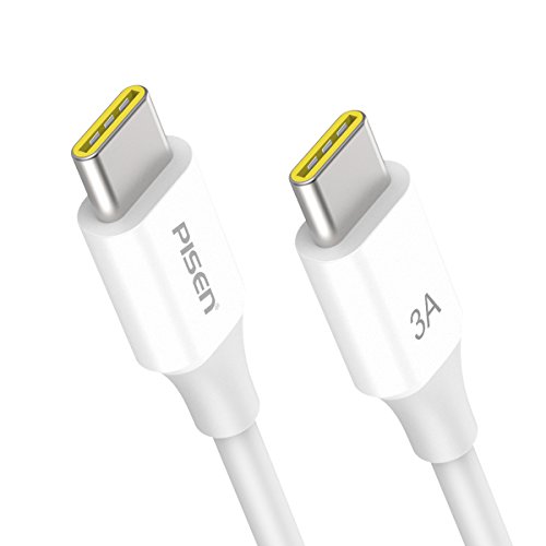 USB C to USB C Cable, Pisen 3.3ft Type C to Type C 3A Fast Charging and Syncing Cable for Samsung Galaxy S9 S8, ChromeBook Pixel, Apple Macbook Pro, Nintendo Switch and More