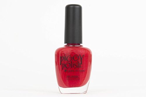 Piggy Polish Christmas Red, Shimmery, In The Holiday Spirit Red, Non Toxic Nail Polish