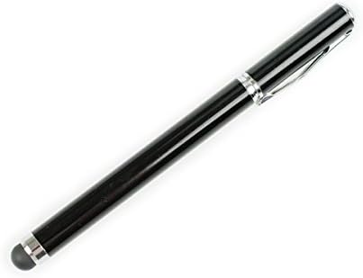 Universal Capacitive stylus with ball pen for Smartphones &amp; Tablets stainless steel pen body and iron ballpoint(Black)