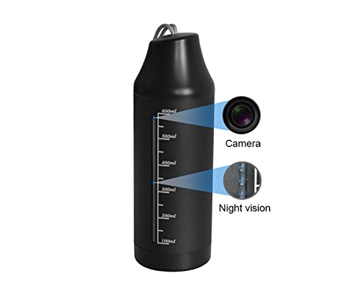 Fuvision 16GB WiFi Hidden Spy Camera HD Night Vision Travel Mug Alike Hidden Video Recorder APP Based Network Security Camera 50 Hours Battery Life P2P Streaming Nanny Camera with Motion Activated DVR