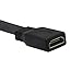 CERRXIAN 1FT Flat Slim High Speed HDMI Extension Cable A Female to 90 Degree Down Angle A Male Cord