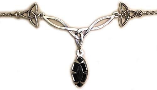 Moon Maiden Jewelry Celtic Triquetra Trinity Knot Headpiece Black