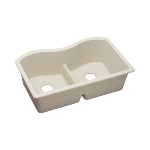 Elkay Harmony 33-Inch by 20-1/8-Inch E-Granite Double-Bowl Undermount Kitchen Sink