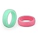 GOGO Price/6 Pcs Premium Women's Silicone Wedding Rings Wedding Bands - 5.5mm Wide(2mm Thick) - Comfortable Smooth Edge