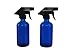 8oz Cobalt Blue Glass Bottles with Trigger Sprayer Perfect for Essential Oil Blends, Cleaning Spray Bottle Glass, Boston Round 8 oz Essential Oils Empty 100%(2Pack)