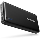Portable Charger RAVPower 26800 Battery Packs 26800mAh Total 5.5A Output 3-Port Power Bank (2A Input, iSmart 2.0 USB Power Pack) Portable Battery Charger for iPhone, iPad, and other Smart Devices