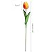 GTIDEA 20 Pack Artificial Tulip Flower Branch Latex Real Touch Fake Flores Wedding Bouquet Home Party Decor (Orange)
