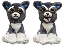 William Mark- Feisty Pets: Sammy Suckerpunch- Adorable 8.5" Plush Stuffed Dog That Turns Feisty With A Squeeze