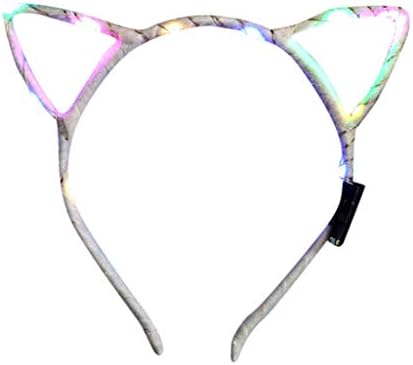 Gelaimeili Cat Ear Headband Sequin Hair Hoops Accessories for Women Girls
