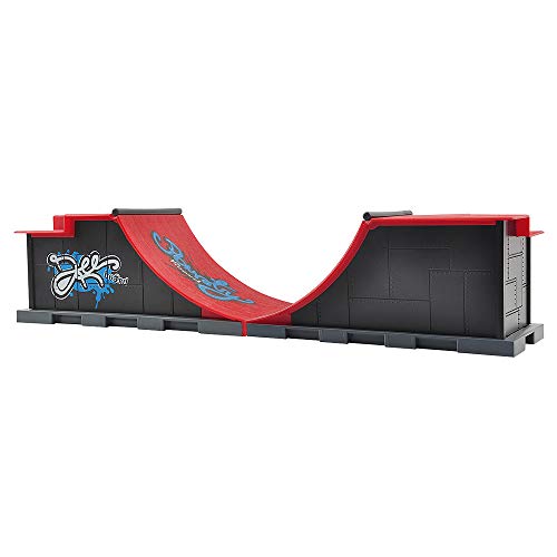 MOMSIV Mini Finger Toy Skateboard Skate Park Ramp Kit, Half Pipe Ultimate Parks Training Props (C) - Thumbnail 2