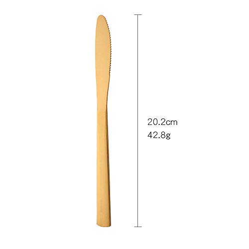 BUY&USE 8 inch Dinner Knives Table Dinner Knife for Restaurant Catering, Commercial Quality Silverware Flatware Set Pack of 12 - Thumbnail 6