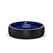Mens Wedding Band 6mm Black Brushed Inside Deep Blue Dome Comfort Fit