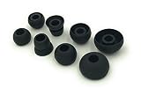 Black Replacement Earbud Tips for Beats Powerbeats3 Wireless Stereo Headphones - Small, Medium, Large, and Double Flange (Black)
