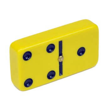 Domino Double 6 Yellow Jumbo Tournament Professional Size with Spinners in Elegant Black Velvet Box.