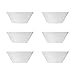 Quad 9-inch Classic White Plastic Bowls | set of 6
