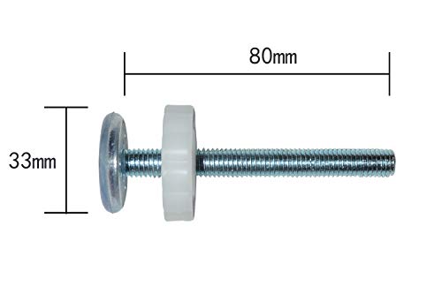 4 Pack Pressure Gates Threaded Spindle Rods M8 (8 mm),Baby Gates Accessory Screw Bolts Kit Fit for Baby and Pet Safety Gates Pressure Mounted Gates Guard,for All Pressure Mounted Walk Thru Gates