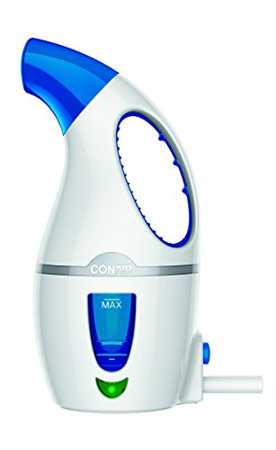Conair Complete Steam Hand Held Fabric Steamer; Great for Travel and Touch Ups ~ Perfect for Small Spaces; White / Blue