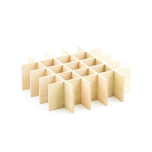 Wood Dividers - Organize Drawers & More - Convert Aroma Outfitters Essential Oil Box. Wooden Divider Holds 25 15ml Bottles - Thumbnail 2