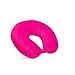Wolf Essentials Adult Cozy Soft Microfiber Neck Pillow for Travel – Compact, Machine Washable - Perfect for Airplane, Car, or Home Use - Filled and Finished in The USA – Pink