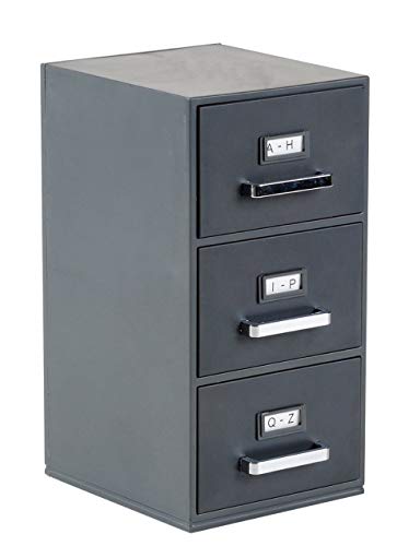 Mini File Cabinet Business Card Holder 3-Drawer (Certified Refurbished)