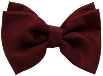 Tiekart men maroon plain solids knotted double bow tie